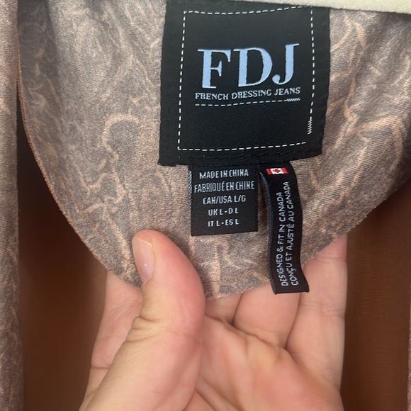 Suede like long vest floral - Picture 3 of 5